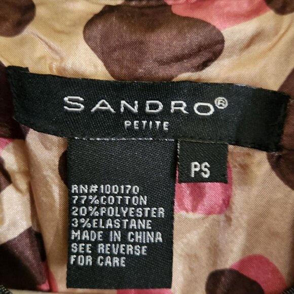 Sandro Denim Ruffle Jacket Size SP - Picture 6 of 6